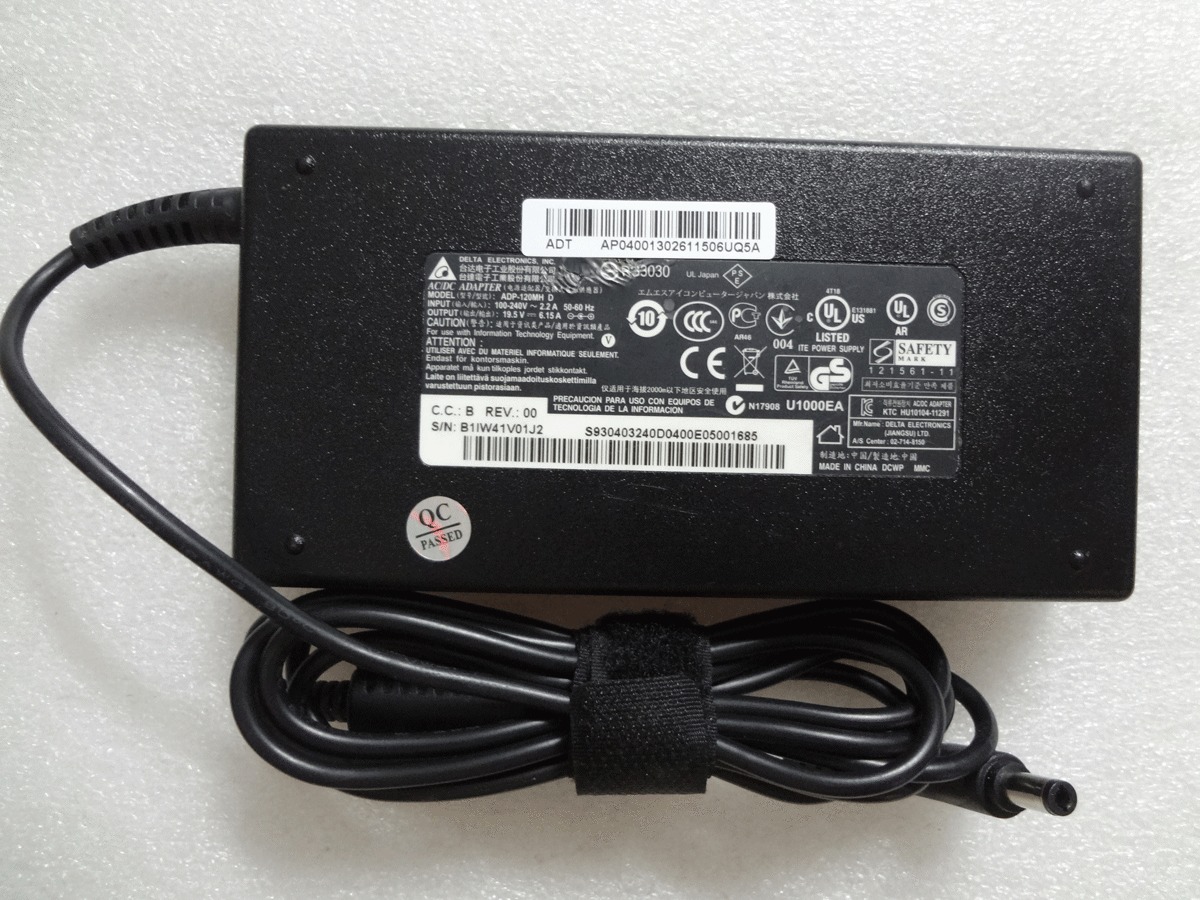 120w MSI GP7 02PE-002NE, GP70 2PE-005XP AC Adapter